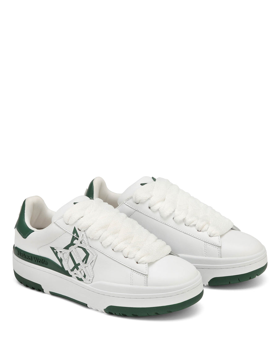 Archive White/Green Leather