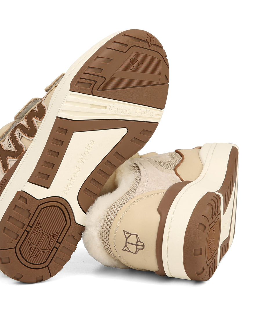 Atlanta Suede/Leather/Mesh Off White/Brown