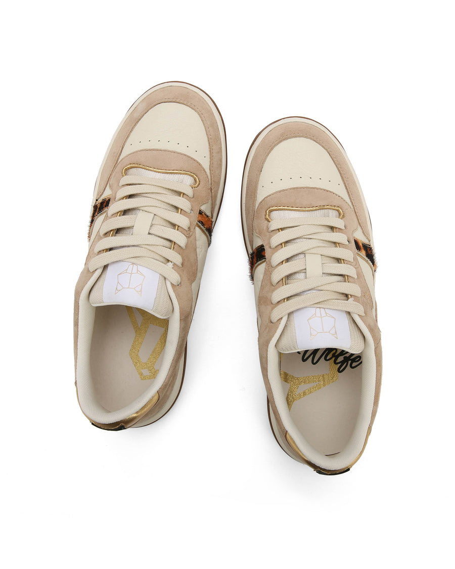 Flight Genysis Leather/Suede Off White/Leopard
