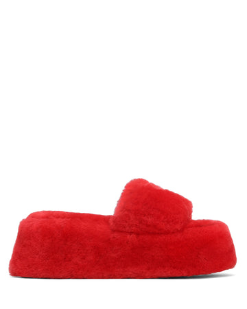 Ivy Shearling Red