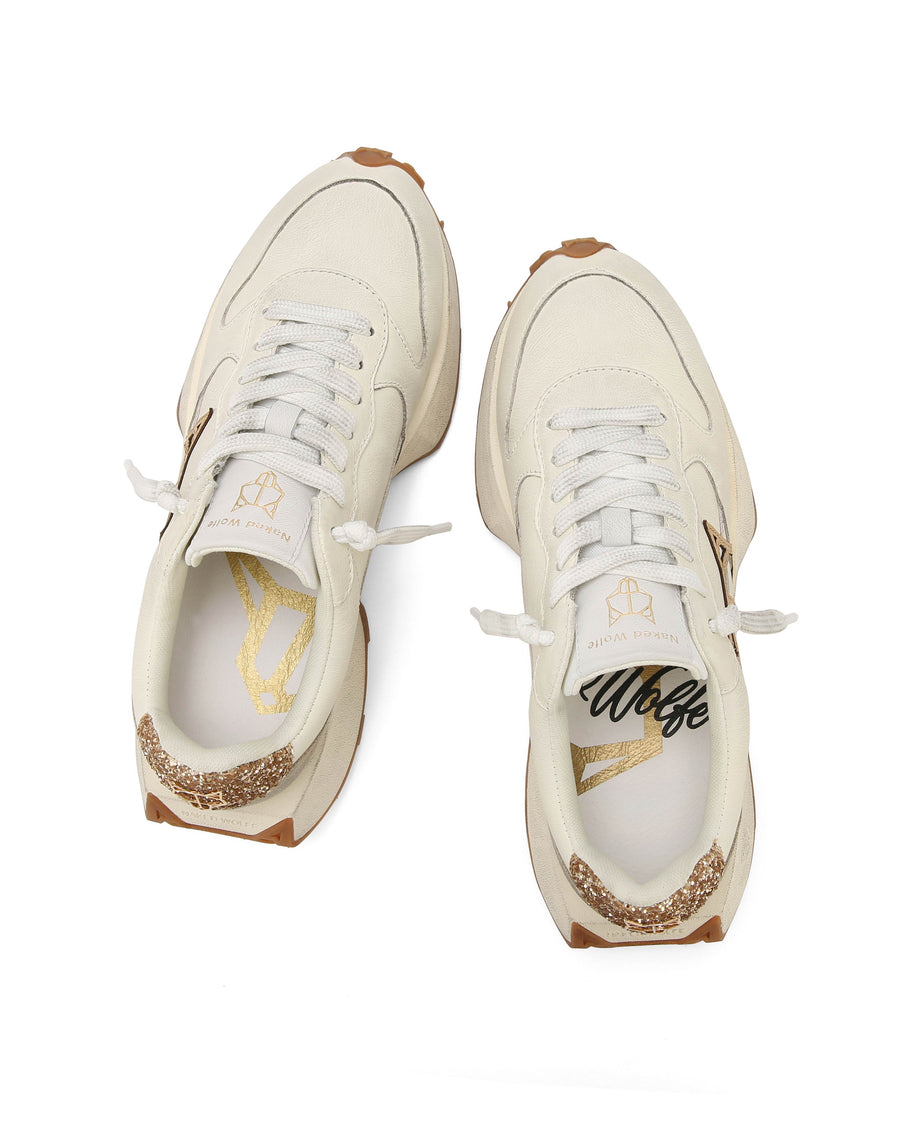 Paint Sheep Leather & Suede Dirty White