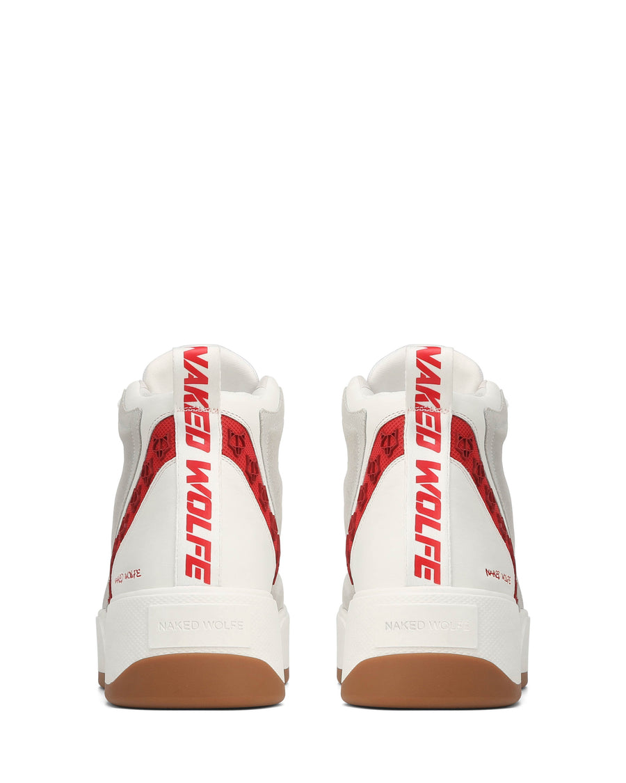 King White/Red Leather